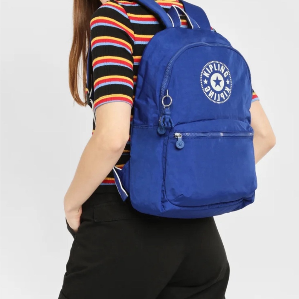 Kipling Classics Kiryas Blue Backpack Gorilla charm